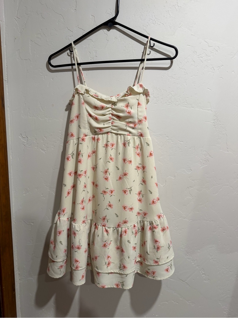 Altar'd State Cream Mini Dress with Pink Floral Print size small